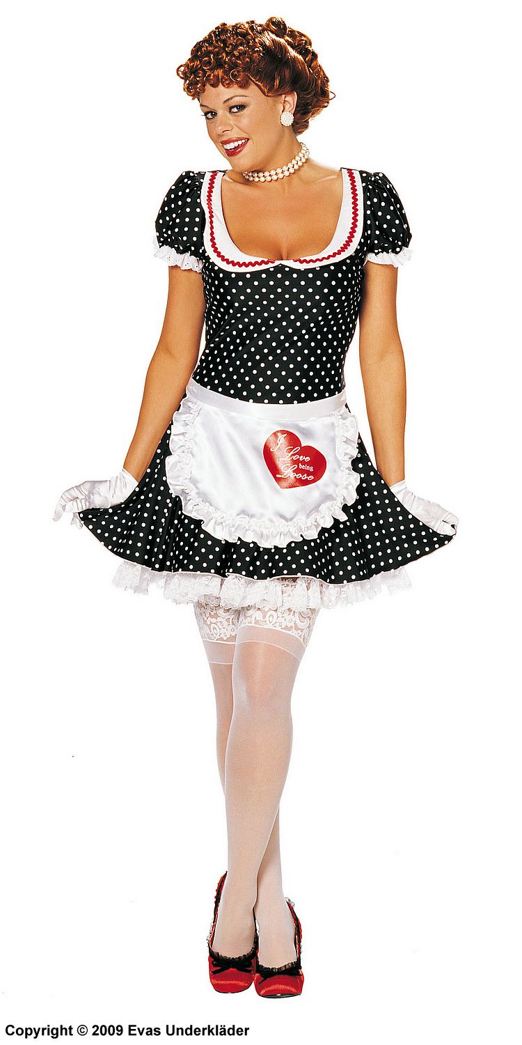 Husholderske / French maid, karnevalsklær